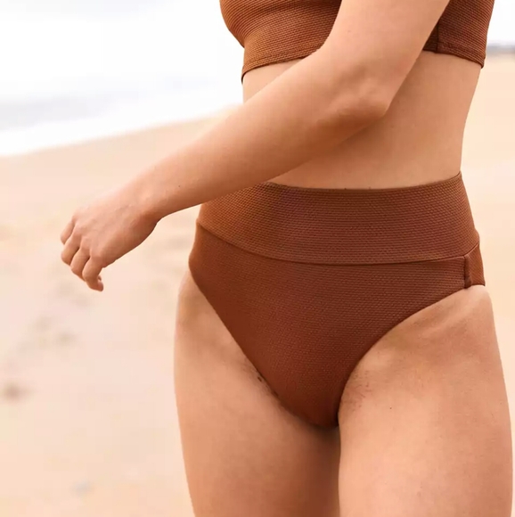 aerie Other - 🆕 NWT Aerie Pique High Cut Cheeky Bikini Bottom